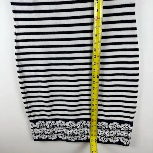 Talbots Striped Navy Blue and White Dress ~XS - Picture 8 of 10